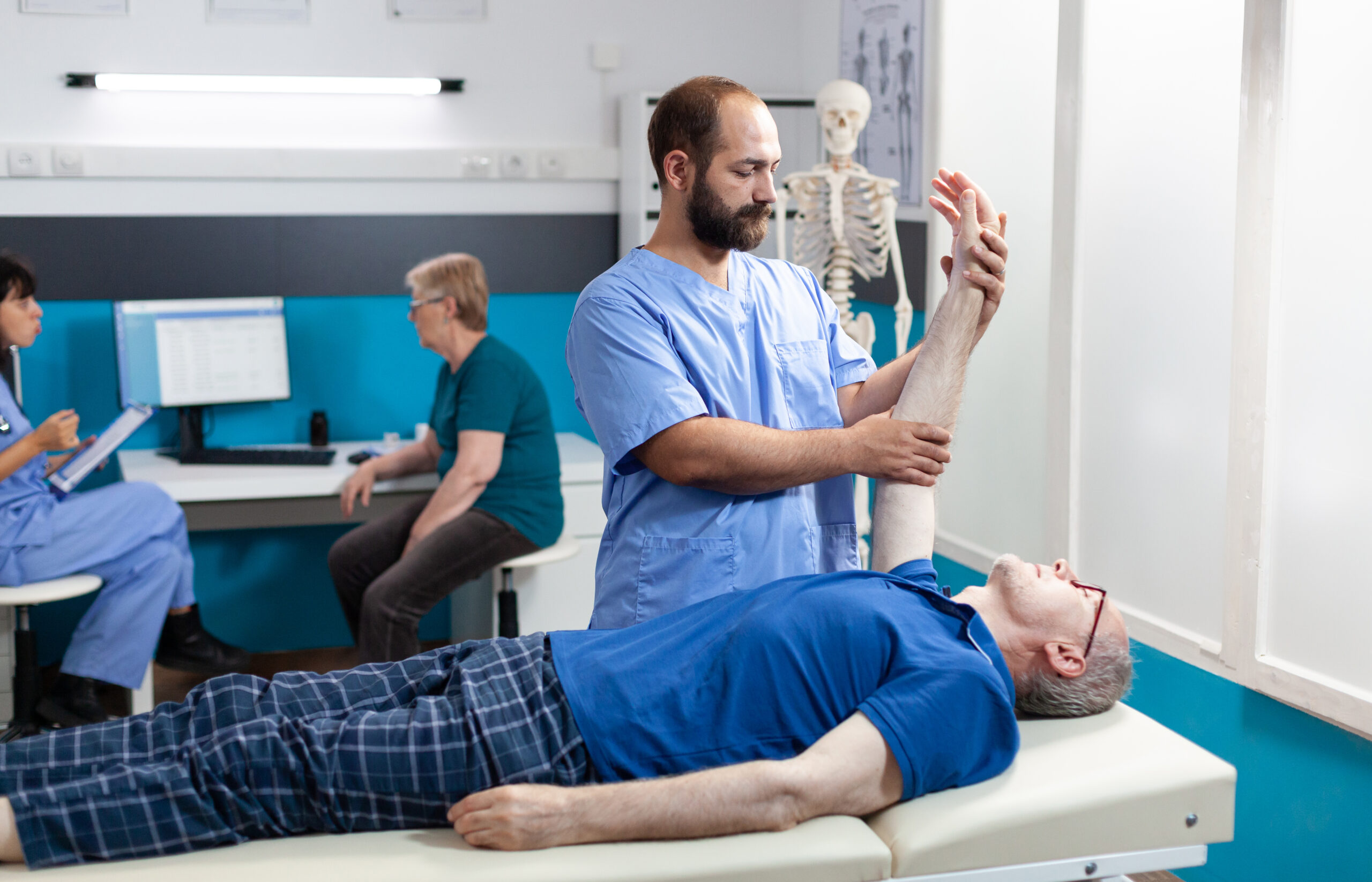 Doctor doing massage